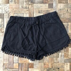 J Crew Linen Blend Pom Pom Shorts Size XS